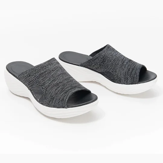 Product Upgrade-Knitted Wedge Sports Corrective Sandals - Image 2