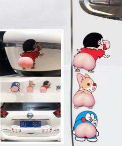 Alternative view of 3D Butt car crash sticker-Prevent any noise from collisions (4pcs)