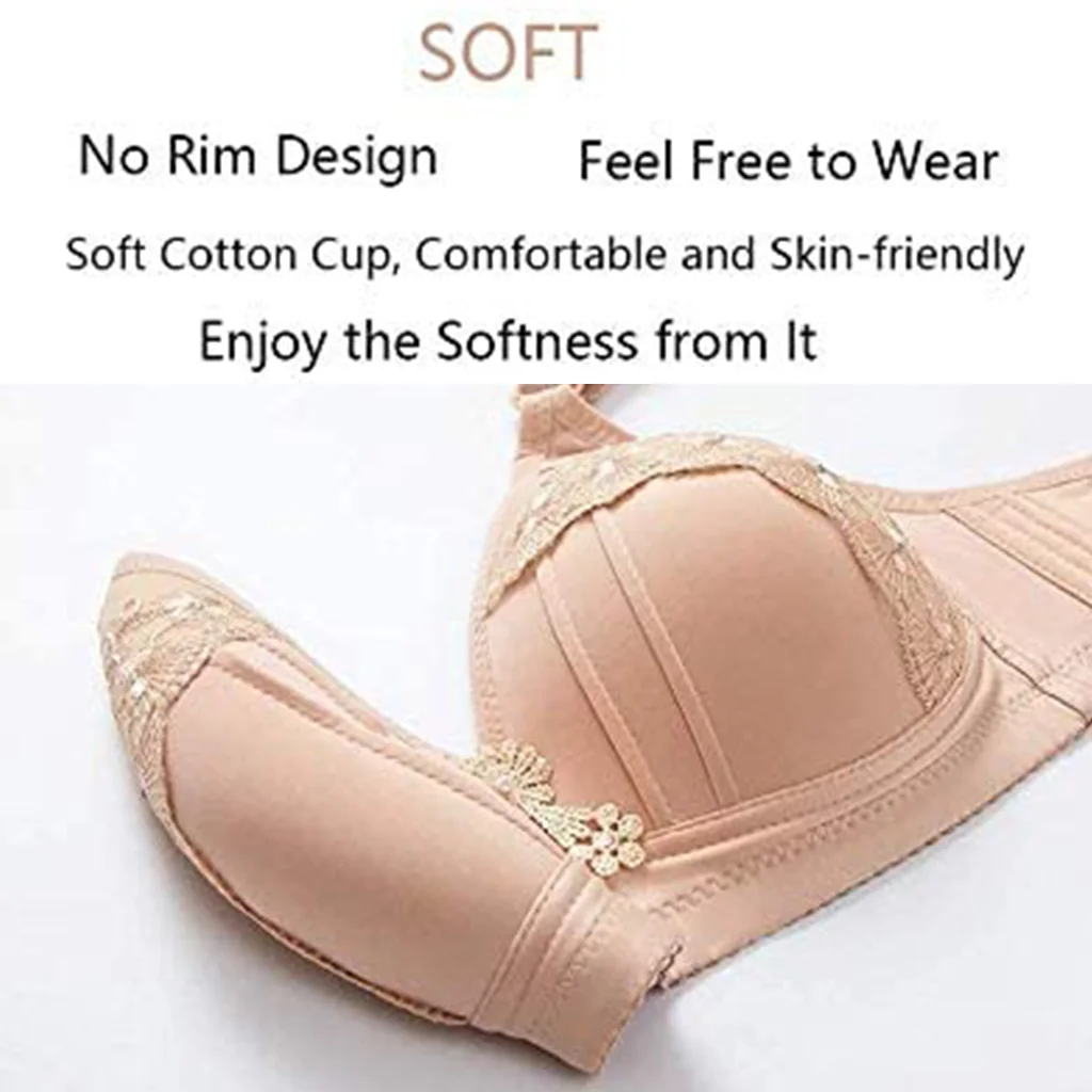 2021 New Real Plus Size Embroidered💝Non-Wired Bra - Image 18