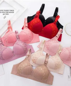 2021 New Real Plus Size Embroidered💝Non-Wired Bra