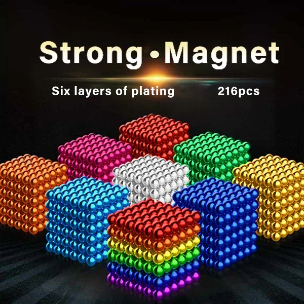 (🔥Summer Hot Sale – Save 50% OFF) Multi Colored DigitDots Magnetic Balls 216 Pcs - Image 3