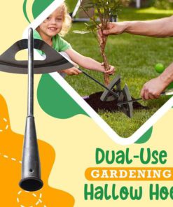 Dual-Use Gardening Hollow Hoe