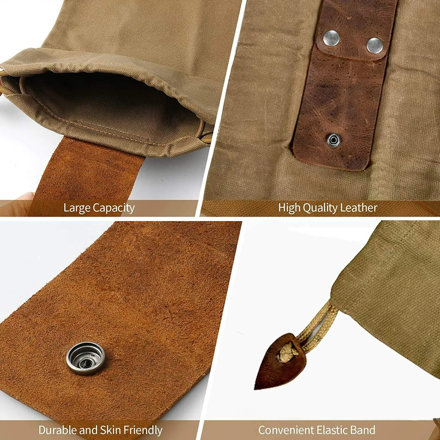 Leather and Canvas Bushcraft Bag - Image 8