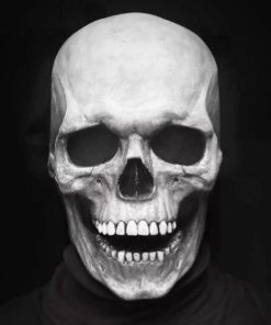 Alternative view of Movable Jaw Full Head Skull Mask