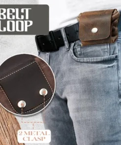 Alternative view of Leather Waxed Canvas Pouch