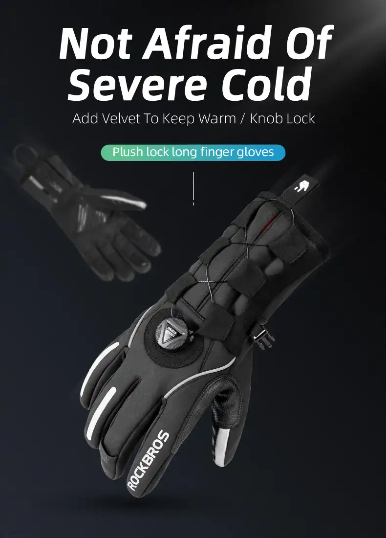Adjustable Waterproof Cycling Gloves - Image 2