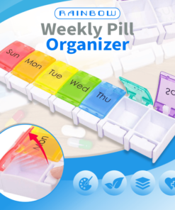 Rainbow Weekly Pill Organizer