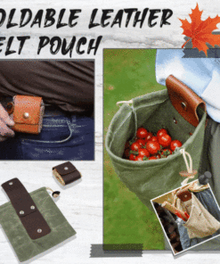 Foldable Leather Belt Pouch