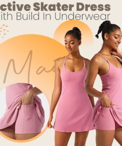 Active Skater Dress With Build In Underwear