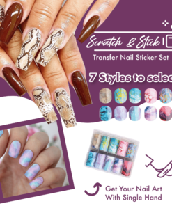 Scratch and Stick Transfer Nail Sticker Set