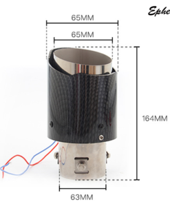 Alternative view of Car Carbon Fiber Fire-Breathing Tail Throat