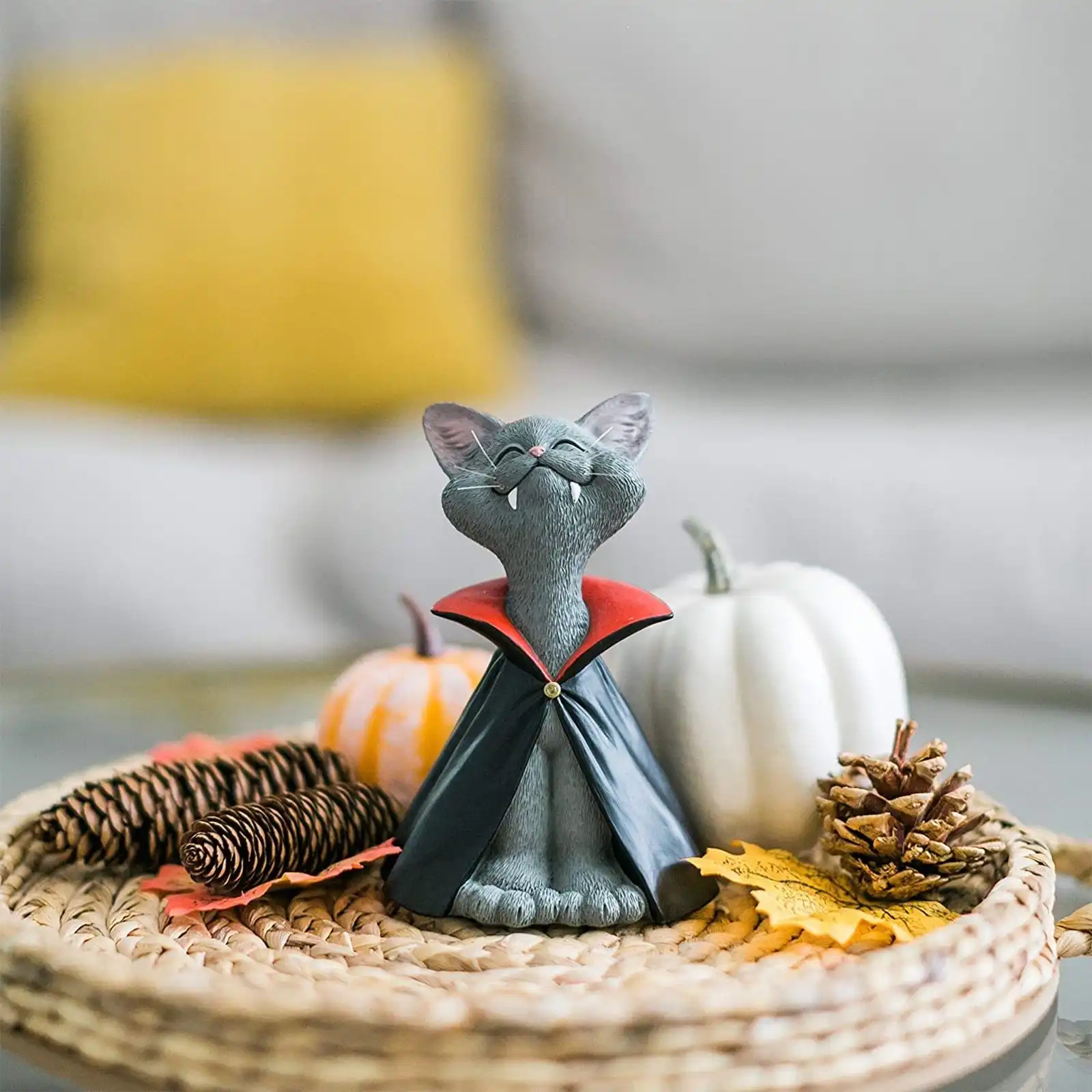 Happy Vampire Cat Statue - Image 4
