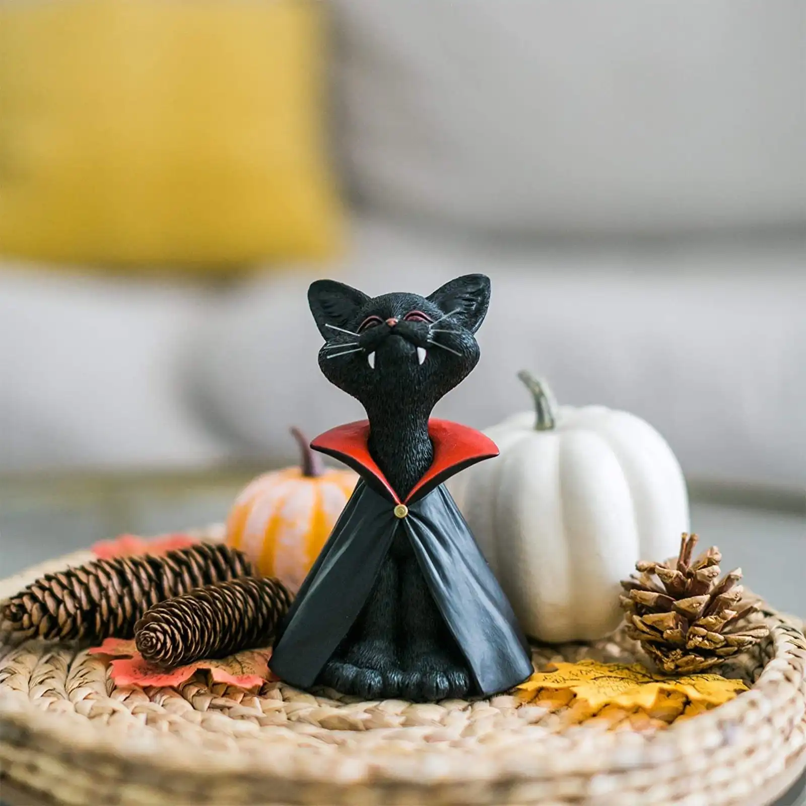 Happy Vampire Cat Statue - Image 3