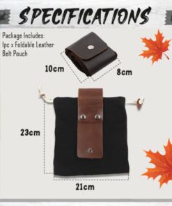 Alternative view of Foldable Leather Belt Pouch
