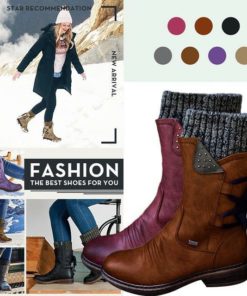 WOMEN'S WINTER WARM BACK LACE UP SNOW BOOTS