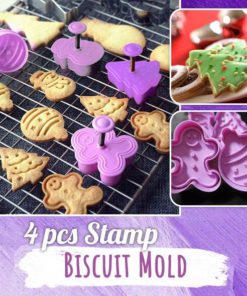 4pcs Stamp Biscuit Mold
