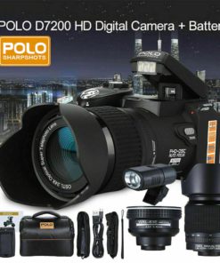 2021 HD Digital Camera POLO D7200 33Million Pixel Auto Focus Professional SLR Video Camera 24X Optical Zoom Three Lens