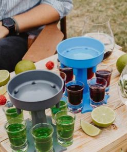 6 Shot Glass Dispenser--🥃🍷Drinking Games Shot Glasses Get The Party Started Faster!