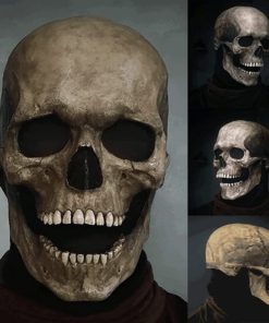 Full head skull scary resin mask