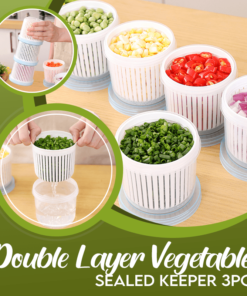 Double Layer Vegetables Sealed Keeper 3PCS