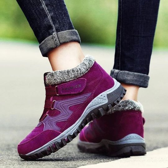 FLEEKCOMFY SNOWY VILLI LEATHER ANKLE BOOTS