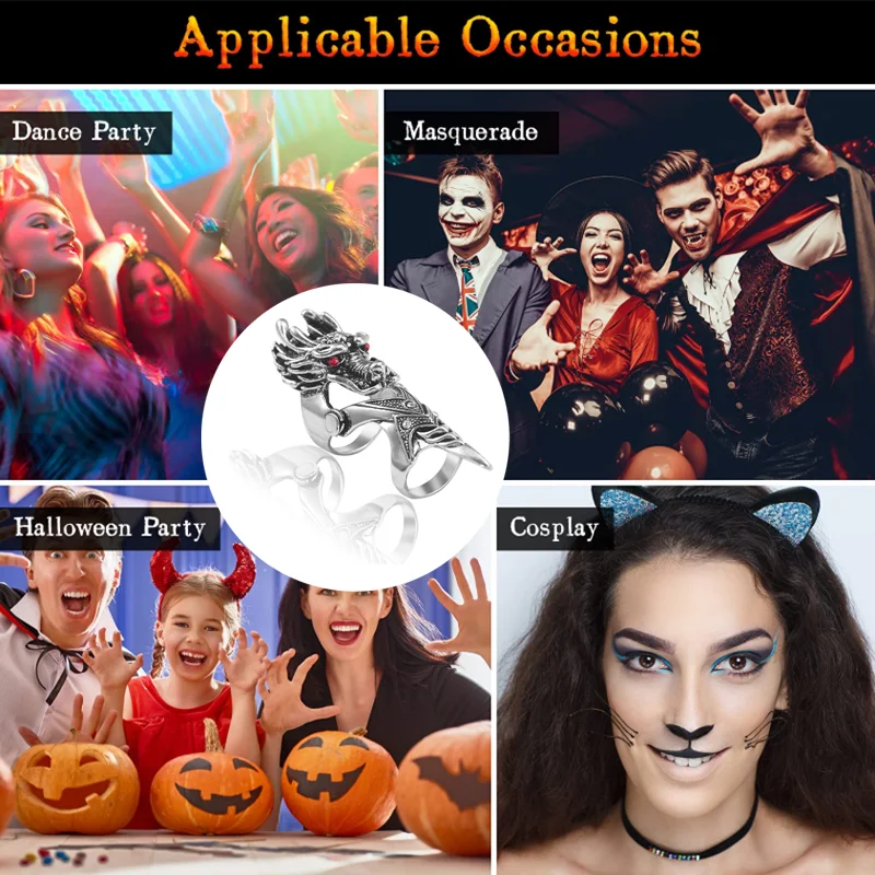 🎃Early Halloween Promotion🎃Vintage Punk Rings - Image 10