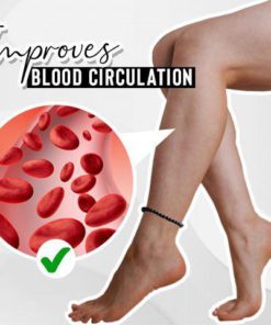 Alternative view of Anti-Swelling Black Obsidian Anklet