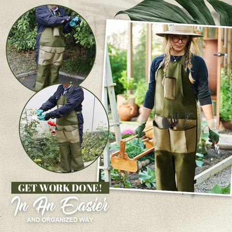 Gardening Multi Pockets Leg Protect Apron - Image 6