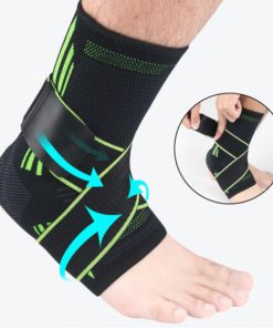 Heel & Ankle Support Brace With Elastic Straps & Sprain Protection - 1 Pair