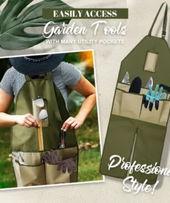 Alternative view of Gardening Multi Pockets Leg Protect Apron