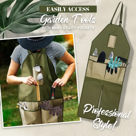 Gardening Multi Pockets Leg Protect Apron - Image 2
