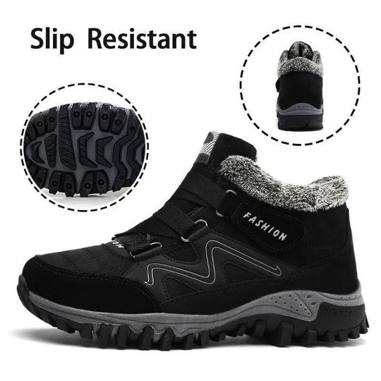 FLEEKCOMFY SNOWY VILLI LEATHER ANKLE BOOTS