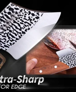 Alternative view of High Carbon 3CR13 Steel Cleaver
