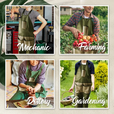 Gardening Multi Pockets Leg Protect Apron - Image 4
