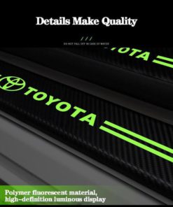 5D Laser Luminous Carbon Fiber Car Threshold Protection Strip( 4PCS )