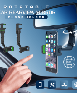 Rotatable Car Rearview Mirror Phone Holder