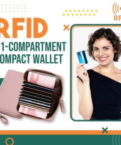 RFID 11-Compartment Compact Wallet