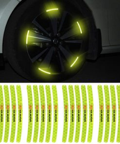 Car reflective wheel warning sign sticker