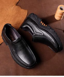 💥【40% OFF】Mens Waterproof Non Slip Soft Insole Genuine Leather Oxfords - Browm - 6.5