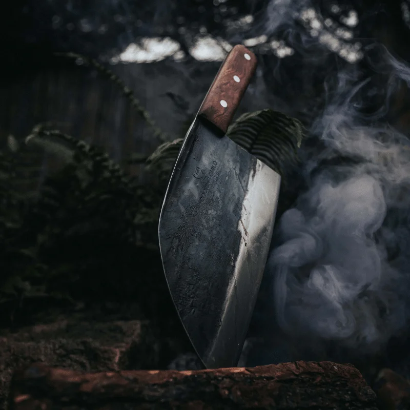 Rustic Hand Forged Serbian Cleaver - Image 8