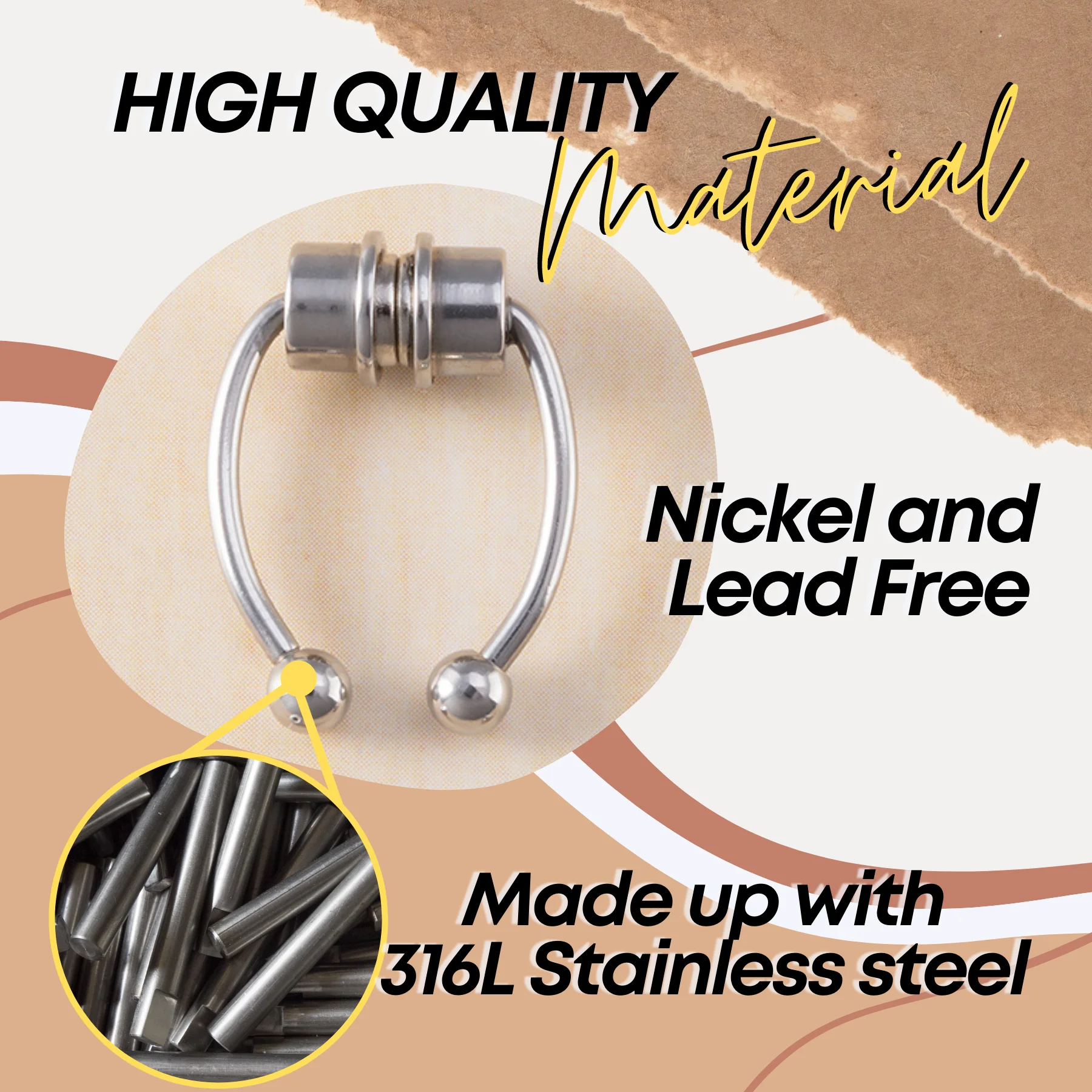 Funky Magnetic Nose Ring - Image 13