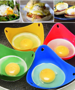 4 PIECE SILICONE EGG POACHERS