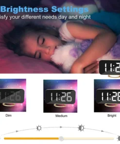 Alternative view of LED Mirror Alarm Clock