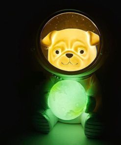 Pet Astronaut Night Light Figurine