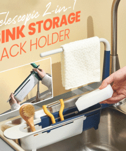 Telescopic 2-in-1 Sink Storage Rack Holder