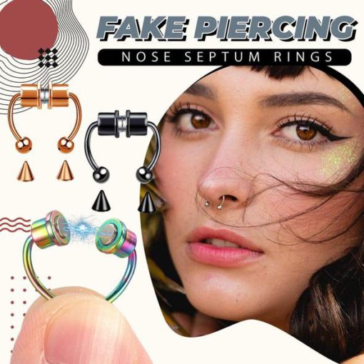 Non-Piercing Nose Septum Rings