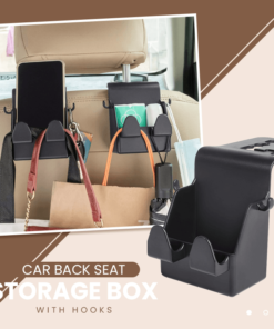 Car Back Seat Storage Box With Hooks