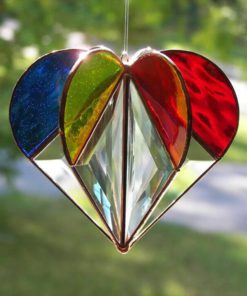 Stained Heart-shaped Suncatcher