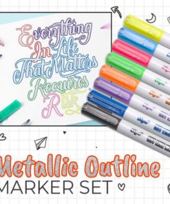 Metallic Outline Marker Set (8pcs Set)