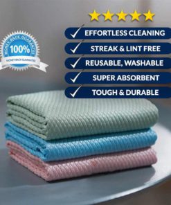 Nanoscale Streak-Free Miracle Cleaning Cloths Reusable